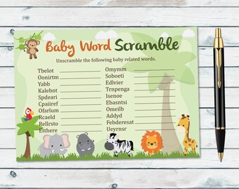 Twinkle Little Star Baby Shower Game Baby Word Scramble