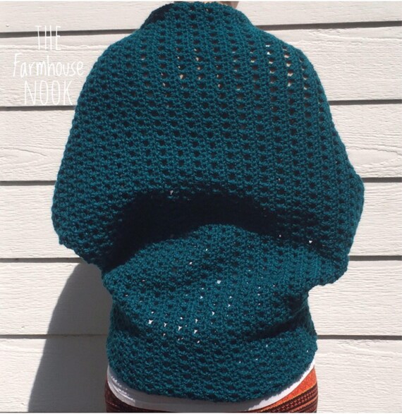Crochet Shrug Blanket Sweater Cocoon Shrug Crochet Cardigan