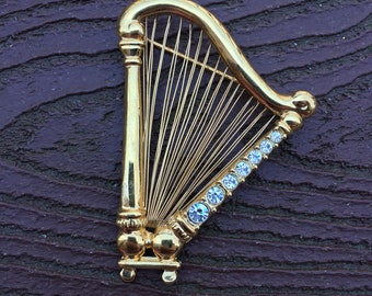 Harp brooch | Etsy