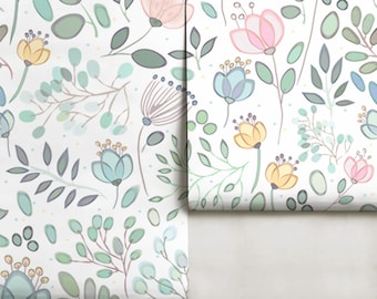Whimsy Floral Mural • Easy to Apply Removable Peel n Stick or PrePasted Wallpaper in Custom Colors!