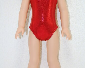 Swimsuit for 14.5" Wellie Wishers or Melissa & Doug Doll Clothes Red sparkle tkct1105 handmade Ready To Ship