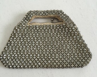 Rhinestone studded vintage evening bag