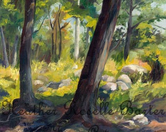 Print of Forest Idyll, Ecotat, Hermon Maine