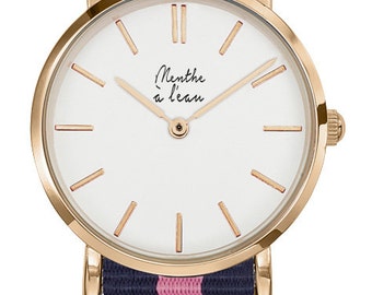Montre Femme bleu rose