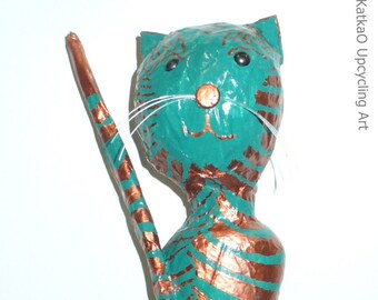 Papier mâché cat « Bruno »