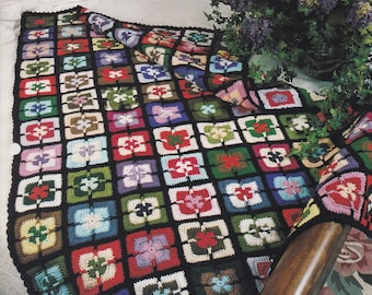 Splash O’ Color, Annie's Attic Crochet Quilt & Afghan Pattern Club Leaflet 02206-03