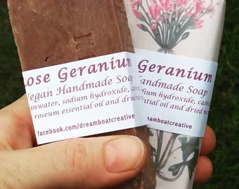 Vegan olive oil soap - Rose Geranium