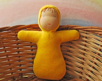 Waldorf doll Waldorf first doll Waldorf baby Steiner doll Sleeping doll Waldorf toys Waldorf education German doll Cuddle doll Doll bedding