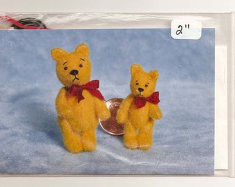 Emily Farmer 2" POOH TYPE Miniature Teddy Bear Kit - 1990 Discontinued