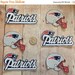 Handmade Iron On Appliques New England Patriots Logo Cotton Fabric 6 Piece Set