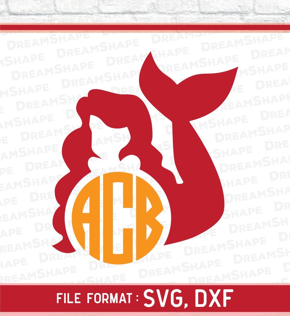 Download Mermaid SVG Fish Monogram Mermaids SVG Mermaid Svg Files