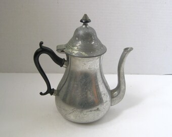 Vintage Royal Holland Shabby Pewter Teapot Coffee pot Farmhouse Decor