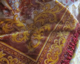 Vintage Italian Bedspread, Italian Spread, Kitsch Bedspread, Gypsy Decor, Italian Lovers Bedspread, Velvet Wall Hanging, Velvet bedspread
