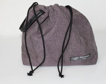 Drawstring projectbag, medium size, 2-3 skeins.