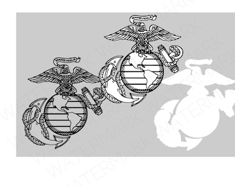 Marine Cutout Files for Cricut SVG and Silhouette Studio File Cut Out Stencil Decal Logo SVGS Military United States USA Usmc Corps Marines