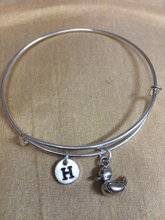 Rubber ducky charm bracelet duck jewelry rubber duck