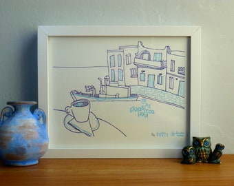 Oh, My Greece - Limited Edition Letterpress Print
