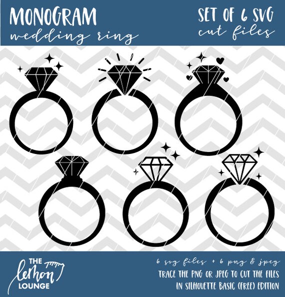 Download Diamond ring Monogram svg, wedding ring svg, wedding ring ...