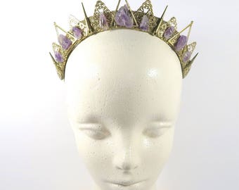 Obscura Amethyst Crown - Queen of the Ruins Collection - by Loschy Designs