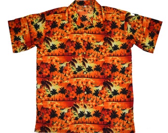 Hawaiian shirt vintage Mens casual camp cruise beach party aloha