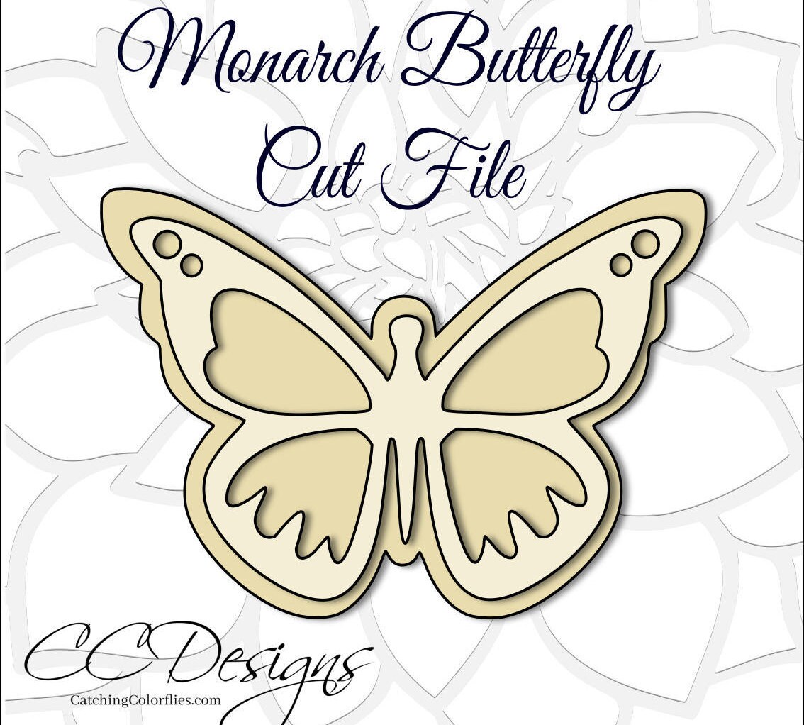 Download Large Paper Butterflies Butterfly SVG Cut File Monarch