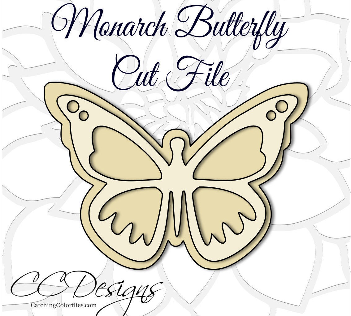 Large Paper Butterflies Butterfly SVG Cut File Monarch