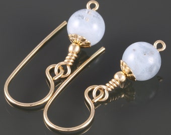 Genuine Aquamarine Earrings. Gold Filled Ear Wires. March Birthstone. f16e128