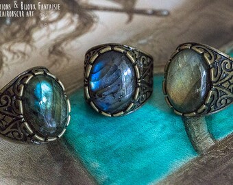 Bague Calypso Labradorite - ClairObscur Art