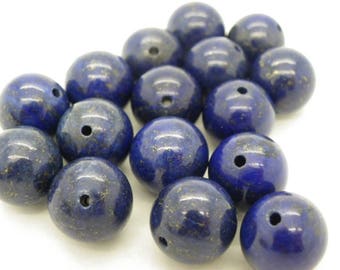 6 beads 14 mm with Lapiz lazuli blue 14mm