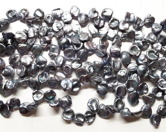 Keishi Pearls 10-12mm Blue/Gray