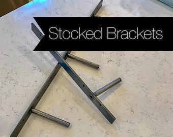 Floating Shelf Steel Bracket - 7 Sizes - 200 lb. Capacity - Free Shipping - Stocked Sizes