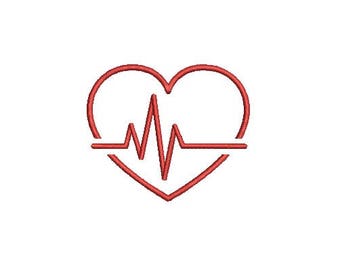 29 Sizes Heart Beat HeartBeat Nurse Embroidery Fill Mini Design Machine Instant Download Digital File EN2207F2