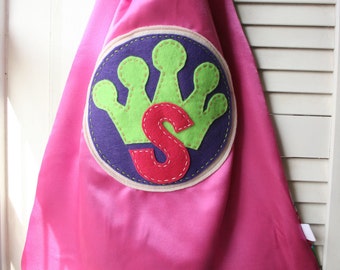 Girls Princess Superhero Cape - Perfect Christmas Gift-PERSONALIZE/CUSTOMIZE - Superhero Princess Birthday Party