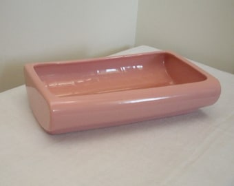 Vintage Mid Century Modern Pink Abingdon Planter 526