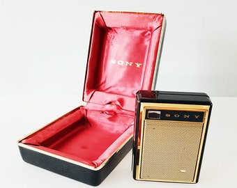 1960 SONY TR-730 Portable Transistor Radio, With Storage Gift Box