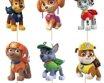 24 pieces Paw Patrol Cake/Cupcake toppers New