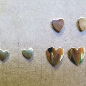 Vintage Plated Stud Earrings - Heart Collection - You Choose (4 pairs) (J596)