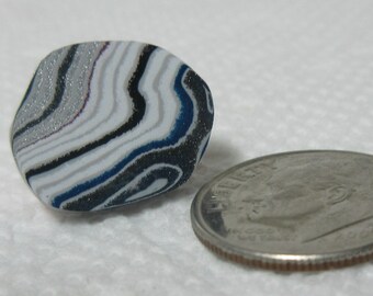 Fordite Tie Tack / Lapel Pin Fordite