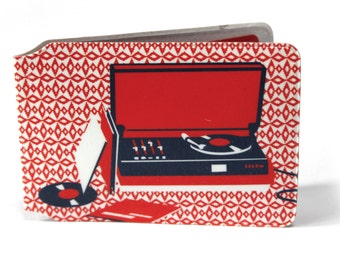 Travel Card Holder 'Record Player"