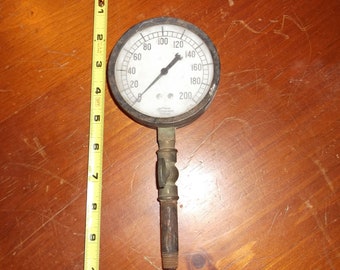 Vintage industrial pressure gauge