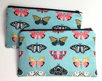 Pencil Case Zip Pouch - Butterflies