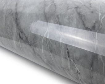 Deep Grey Marble 2m Granite Effect Interior Film Self Adhesive Counter Top Peel-Stick Wallpaper VBS705-2G