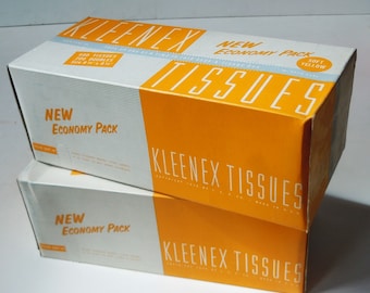 Kleenex Tissues / Old New Unused Stock / YELLOW TISSUES from the past!