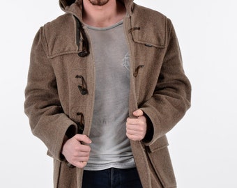 Vintage 1970's Gloverall Brown Duffle Coat M - www.brickvintage.com