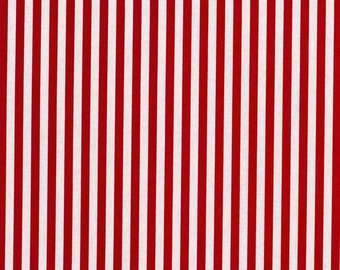 Michael Miller Fabric Clown Stripe Red, Choose your cut