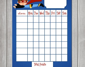 superhero reward etsy editable sticker chart