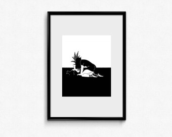 The cat - giclée print