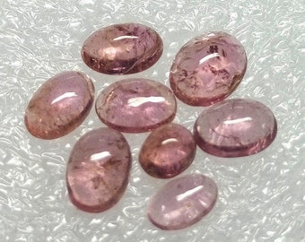 Oval Tourmaline Cabochon Gemstone / Size 5x4 To 8x6 mm / Wholesale Tourmaline Gems 8 Pieces Lot