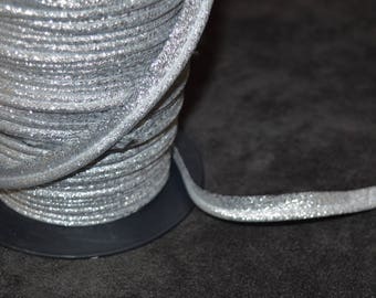 5 m 10mm silver lurex piping