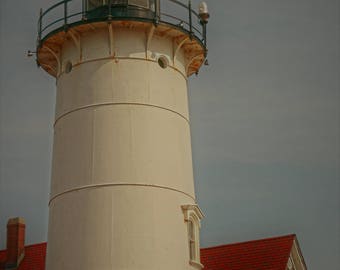 Lighthouse Photography, Nautical, Seashore, New England, Cape Cod Photography, Woods Hole, Scenic, Beacon, Beach Decor, Nobska Lighthouse